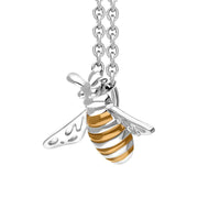 Sterling Silver Rose Gold Plated Bee Small Pendant, P3566_2