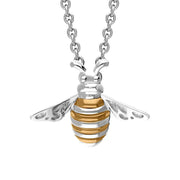 Sterling Silver Rose Gold Plated Small Bee Two Piece Set, S214._2