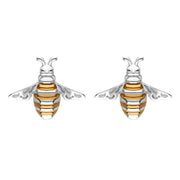 Sterling Silver Rose Gold Plated Small Bee Two Piece Set, S214._4