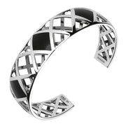 Sterling Silver Whitby Jet Curved Crossover Three Piece Set P2712 E2023 B995