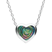 Sterling Silver Abalone Heart Necklace P3006