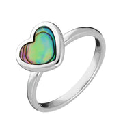 Sterling Silver Abalone Heart Ring R1047