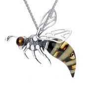 Sterling Silver Amber Mixed Bee Necklace