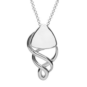 Sterling Silver Bauxite Curved Triangle Celtic Necklace P1585