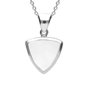 Sterling Silver Bauxite Curved Triangle Necklace P320