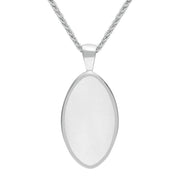 Sterling Silver Bauxite Oval Necklace P080