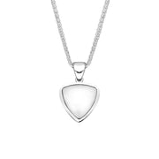 Sterling Silver Bauxite Small Curved Triangle Necklace, P323