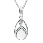 Sterling Silver Bauxite Small Pear Twist Celtic Necklace P1583