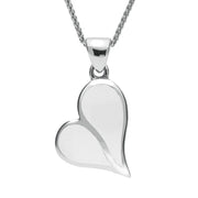 Sterling Silver Bauxite Split Heart Necklace P575