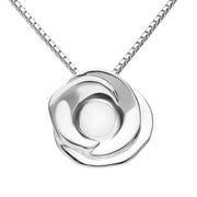 Sterling Silver Bauxite Stone Rose Necklace, P2546.
