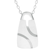 Sterling Silver Bauxite Three Stone Tapered Barrel Necklace P866
