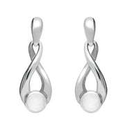 Sterling Silver Bauxite Twist Loop Drop Earrings E074