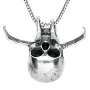 Sterling Silver Large Predator Skull Necklace, PUNQ0004633.