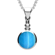 Sterling Silver Turquoise Bottle Top Necklace. P010.