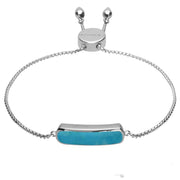 Sterling Silver Turquoise Lineaire Petite Bracelet B1072.