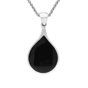 Sterling Silver Whitby Jet Balloon Shaped Necklace P223