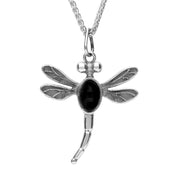 Sterling Silver Whitby Jet Dragonfly Necklace, P2459.