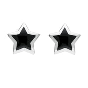 Sterling Silver Whitby Jet Framed Star Two Piece Set