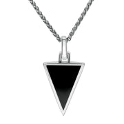 Sterling Silver Whitby Jet Spear Necklace. P1286.