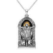 00174375 C W Sellors Sterling Silver Whitby Jet The Mission Gods Own Medicine Necklace, P3437