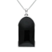 00174375 C W Sellors Sterling Silver Whitby Jet The Mission Gods Own Medicine Necklace, P3437