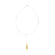 Sterling Silver Gold Plated Tusk Dropper Necklace D