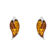 sterling-silver-amber-leaf-stud-Earrings-E1574
