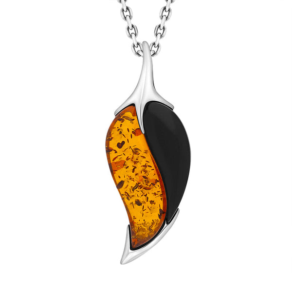 Celtic Amber and silver pendant necklace – Iceni Silvercraft