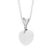 Sterling Silver Bauxite Medium Carved Heart Split Bail Necklace