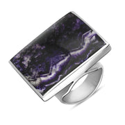 Sterling Silver Blue John Jubilee Hallmark Collection Large Square Ring. R605_JFH.