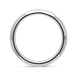 Sterling Silver Queen's Jubilee Hallmark 6mm Hammered Ring D