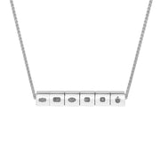 Sterling Silver Jubilee Hallmark Collection Cushion Disc Necklace, N1145_JFH