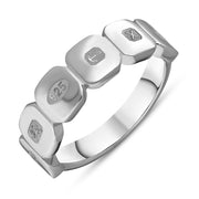 Sterling Silver Jubilee Hallmark Collection Cushion Disc Ring, R1244_JFH