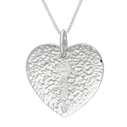 Sterling Silver Jubilee Hallmark Collection Hammered Heart Pendant Necklace, P3639_JFH