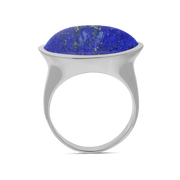 Sterling Silver Lapis Lazuli Oval Statement Ring D