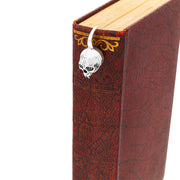 Sterling Silver Skull with Ruby Eyes Bookmark G987_3