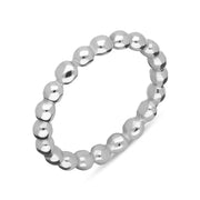 Sterling Silver Stepping Stones Beaded Stacking Ring, R616. £79