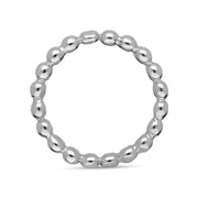 Sterling Silver Stepping Stones Beaded Stacking Ring, R616. £79_3