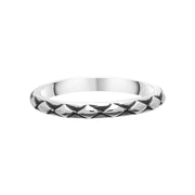 Sterling Silver Stepping Stones Patterned Stacking Ring, R620_2