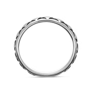 Sterling Silver Stepping Stones Patterned Stacking Ring, R620_3