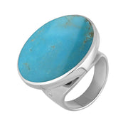 Sterling Silver Turquoise Jubilee Hallmark Collection Medium Round Ring. R610_JFH.