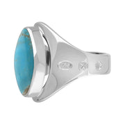 Sterling Silver Turquoise Jubilee Hallmark Collection Small Oval Ring. R076_JFH._2