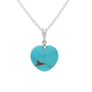 Sterling Silver Turquoise Carved Heart Necklace. p2272_M