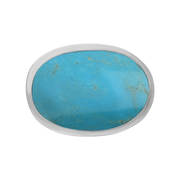 Sterling Silver Turquoise Oval Statement Ring, R838_3.
