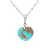 Sterling Silver Turquoise Carved Heart Necklace. p2272_S.