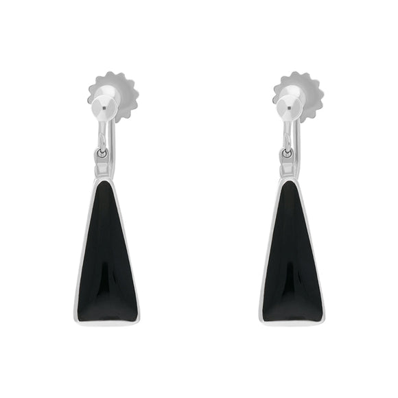 Murial Crystal Drop Earrings | 18K Gold Plating | Jet Crystal