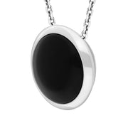 Sterling Silver Whitby Jet Round Necklace